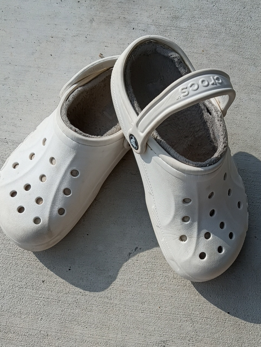 White Crocs Classic Lined Clog 8